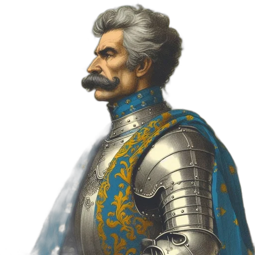 sword, face, crown, staff, concept art, fantasy art, photorealistic, pixel art transparent PNG cut-out