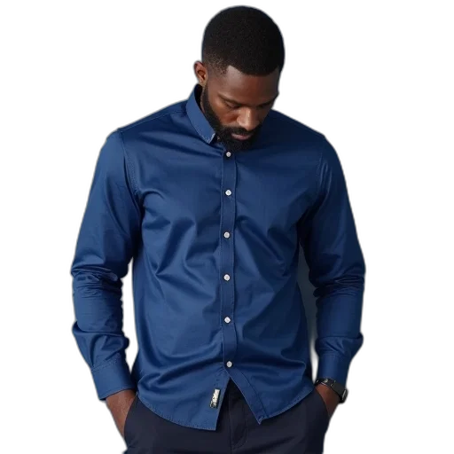 jacket, blue, dark, cotton transparent PNG cut-out