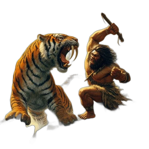 animal, creature, concept art, fantasy art, comic book art, photorealistic, dusk, fierce transparent PNG cut-out