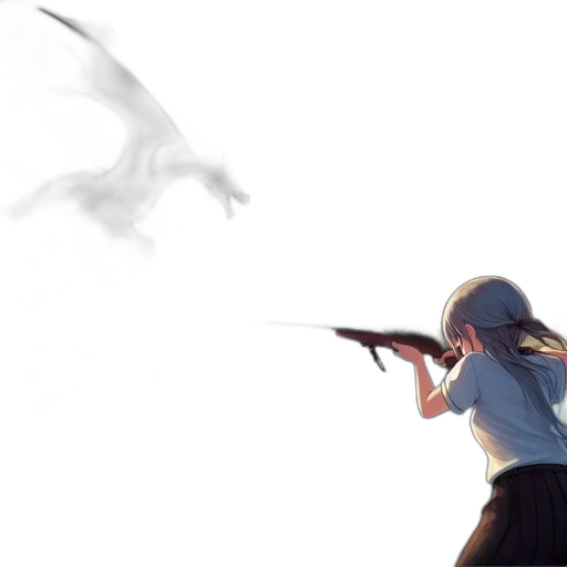 weapon, sword, dragon, staff, concept art, fantasy art, anime, photorealistic transparent PNG cut-out
