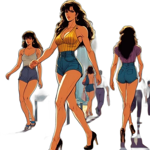 dress, comic book art, concept art, cartoon, fantasy art, upbeat, scene, features transparent PNG cut-out