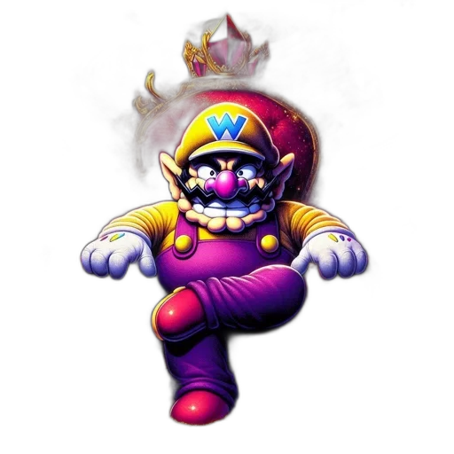 crown, mask, creature, staff, concept art, pixel art, vaporwave, 3d render transparent PNG cut-out