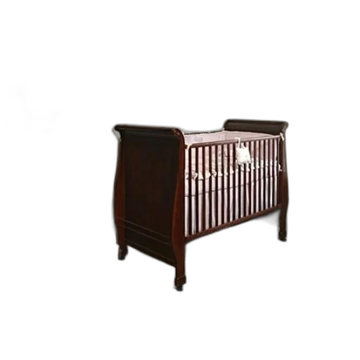 furniture, 3d render, photorealistic, cozy, nursery, wooden, crib, dresser transparent PNG cut-out