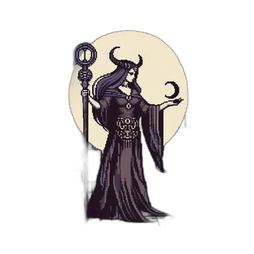 dress, fantasy art, concept art, pixel art, comic book art, dark, monochrome, pixel transparent PNG cut-out
