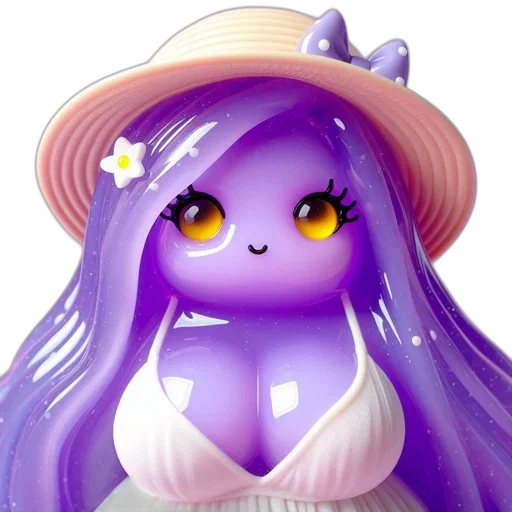 hat, creature, staff, face, fantasy art, 3d render, concept art, anime transparent PNG cut-out