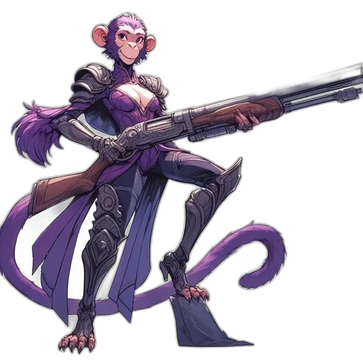 weapon, staff, concept art, fantasy art, pixel art, anthropomorphic, monkey-human, hybrid transparent PNG cut-out