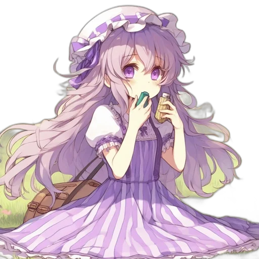 food, staff, dress, flower, anime, pixel art, concept art, fantasy art transparent PNG cut-out