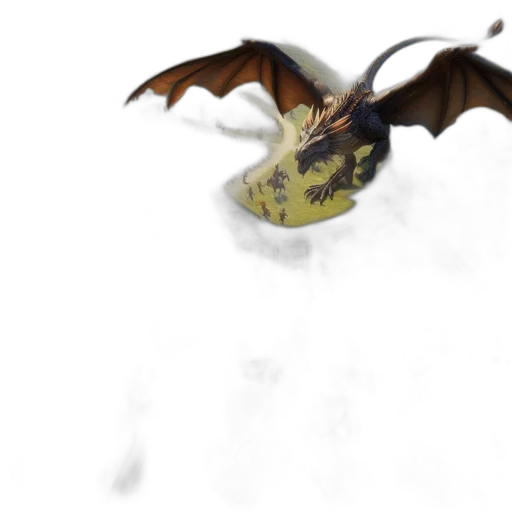 dragon, creature, mask, animal, concept art, fantasy art, photorealistic, 3d render transparent PNG cut-out