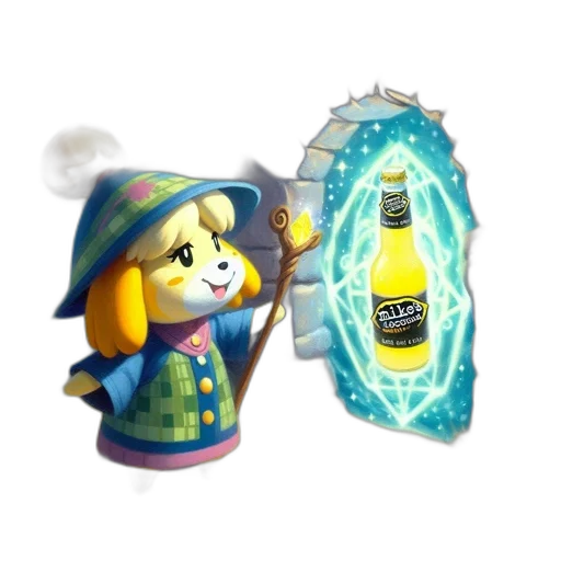 bottle, staff, weapon, dress, concept art, fantasy art, pixel art, 3d render transparent PNG cut-out