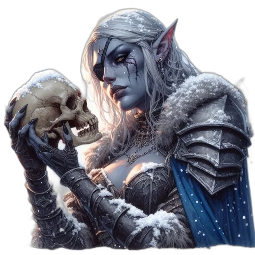 face, fantasy art, concept art, comic book art transparent PNG cut-out