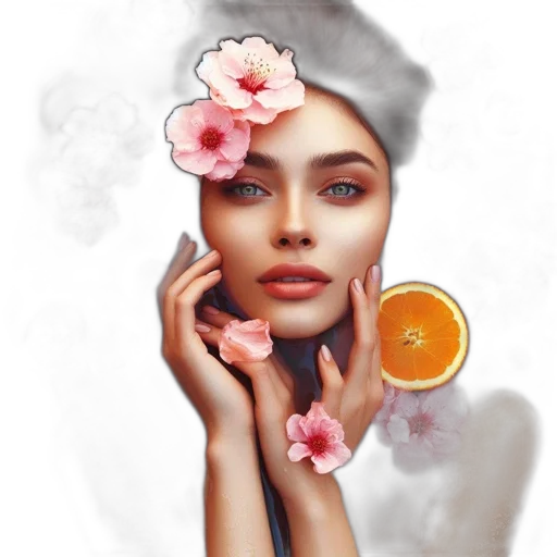 jewelry, face, photorealistic, oil painting, fantasy art, watercolor, pastel, colorful transparent PNG cut-out