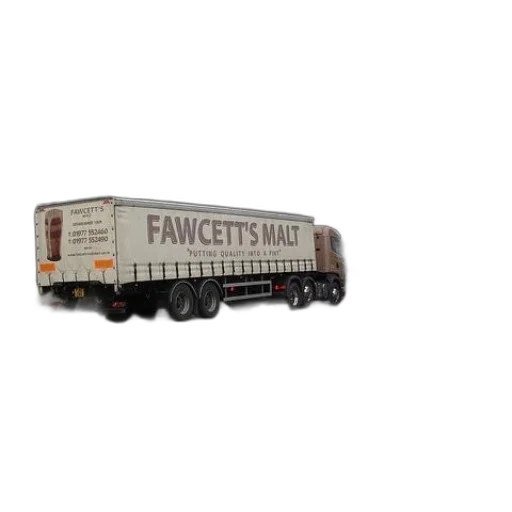3d render, truck, word, fawcett, malt, driving, down, street transparent PNG cut-out