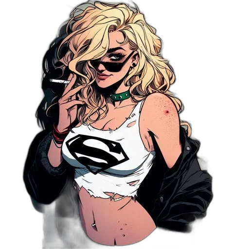 comic book art, cartoon, concept art, pixel art, animated, woman, long, wavy transparent PNG cut-out