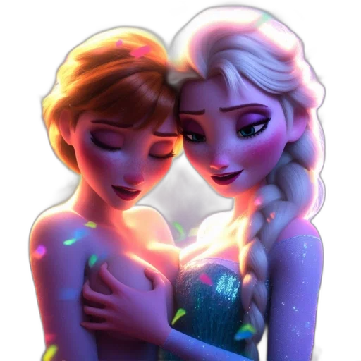 dress, concept art, fantasy art, cartoon, comic book art, neon lights, underwater, snow transparent PNG cut-out