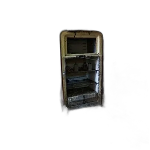 furniture, robot, jewelry, staff, 3d render, old, open, refrigerator transparent PNG cut-out