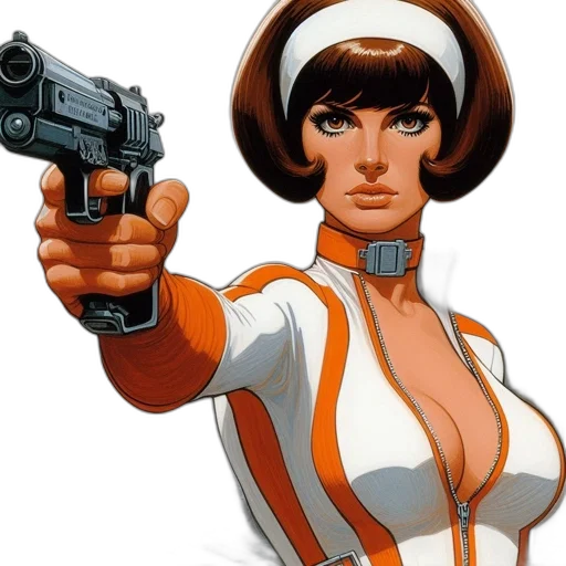 weapon, staff, comic book art, concept art, woman, vintage, attire, noteworthy transparent PNG cut-out