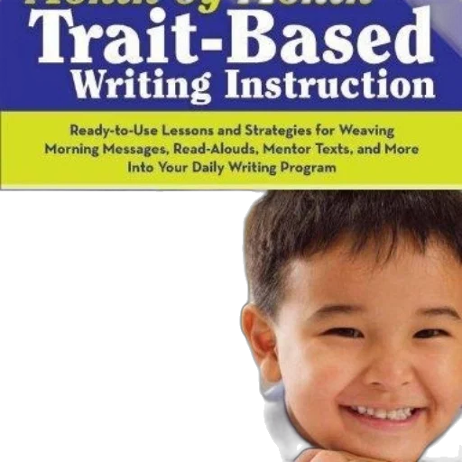 book, cover, titled, month-by-month, trait-based, writing, instruction, featuring transparent PNG cut-out