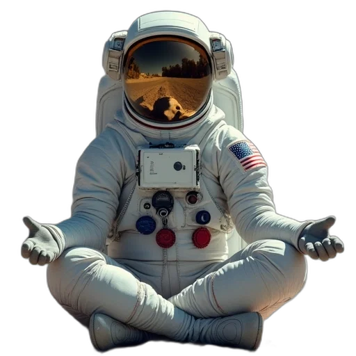 robot, jacket, staff, mask, concept art, 3d render, outer space, woman transparent PNG cut-out