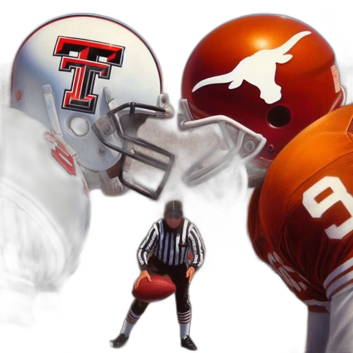 two, opposing, football, players, face, off, one, wearing transparent PNG cut-out