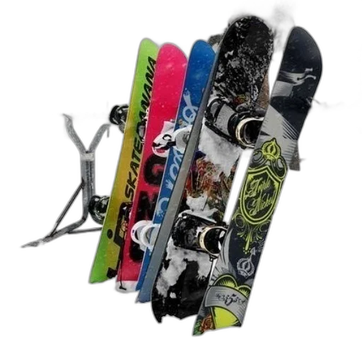 weapon, shoes, four, snowboards transparent PNG cut-out