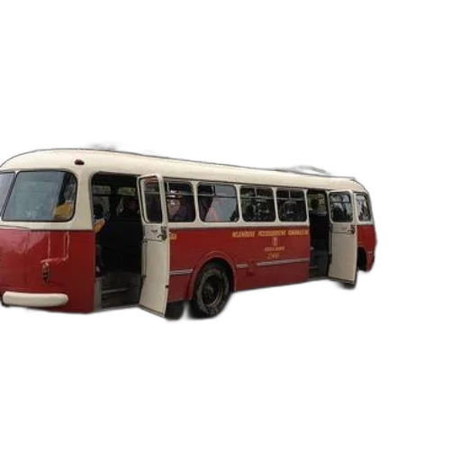 car, 3d render, photorealistic, concept art, red, white, vintage, bus transparent PNG cut-out