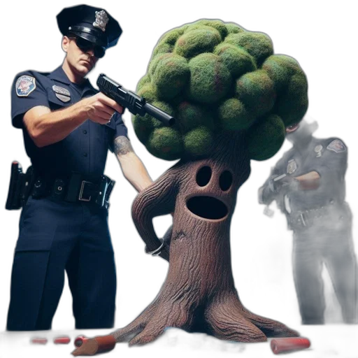 tree, creature, weapon, staff, concept art, 3d render, pixel art, photorealistic transparent PNG cut-out