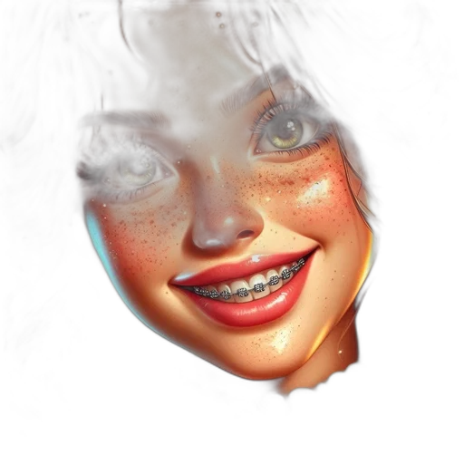 face, mask, creature, hair, photorealistic, 3d render, concept art, fantasy art transparent PNG cut-out