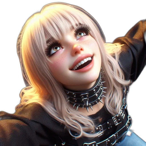 face, creature, robot, 3d render, photorealistic, concept art, anime, image transparent PNG cut-out