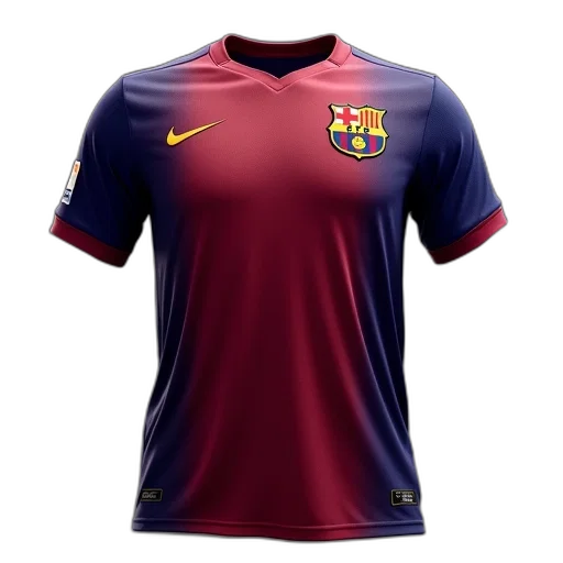 3d render, nike, barcelona, jersey, being, displayed, new, photos transparent PNG cut-out