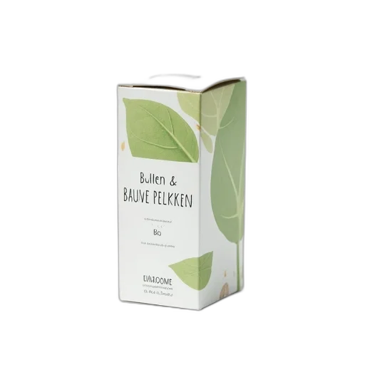 white, cardboard, box, green, label, containing, product, bullen transparent PNG cut-out