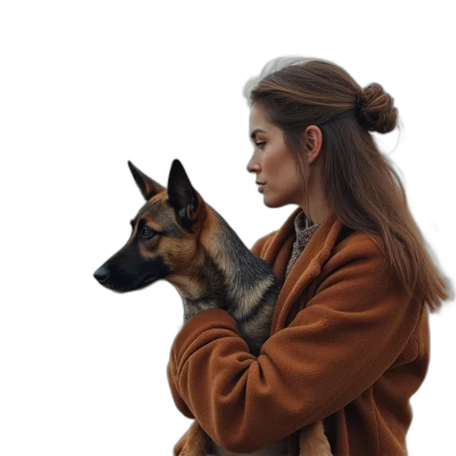 jacket, staff, animal, face transparent PNG cut-out