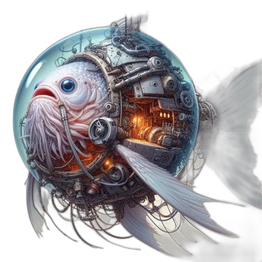 creature, robot, weapon, animal, concept art, fantasy art, photorealistic, watercolor transparent PNG cut-out