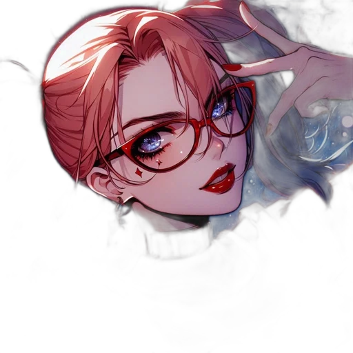 staff, face, anime, fantasy art, cartoon, comic book art, fire, red transparent PNG cut-out