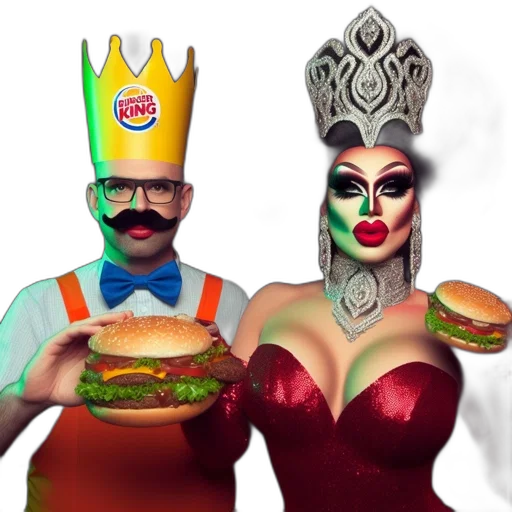 food, crown, dress, concept art, 3d render, fantasy art, photorealistic, two transparent PNG cut-out