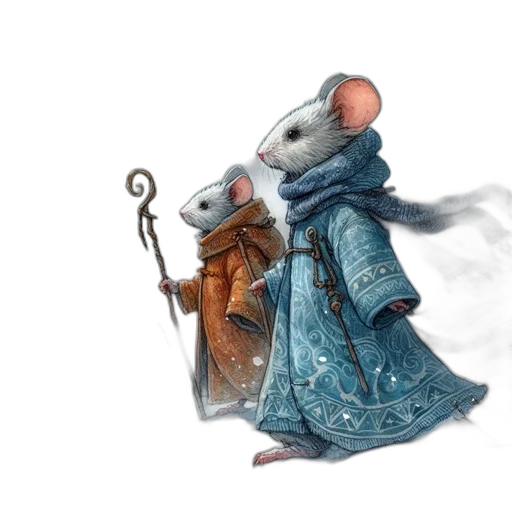 jacket, dress, concept art, fantasy art, 3d render, watercolor, two, anthropomorphic transparent PNG cut-out
