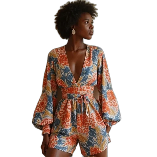dress, jacket, colorful, earth tones transparent PNG cut-out