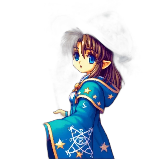 staff, crown, jacket, fantasy art, anime, concept art, pixel art, outer space transparent PNG cut-out