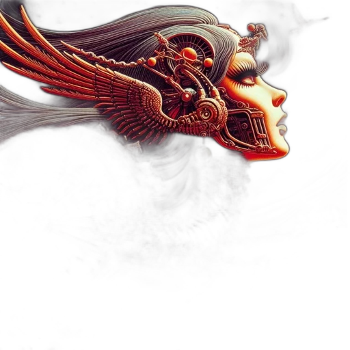 dragon, mask, sword, staff, fantasy art, photorealistic, concept art, 3d render transparent PNG cut-out