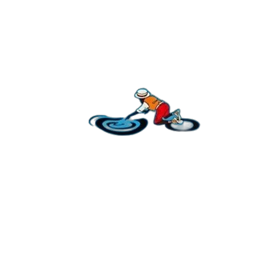robot, staff, pixel art, concept art, underwater, image, features, vibrant transparent PNG cut-out