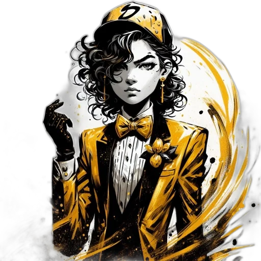 staff, comic book art, fantasy art, concept art, cartoon, golden, monochrome, illustrated transparent PNG cut-out