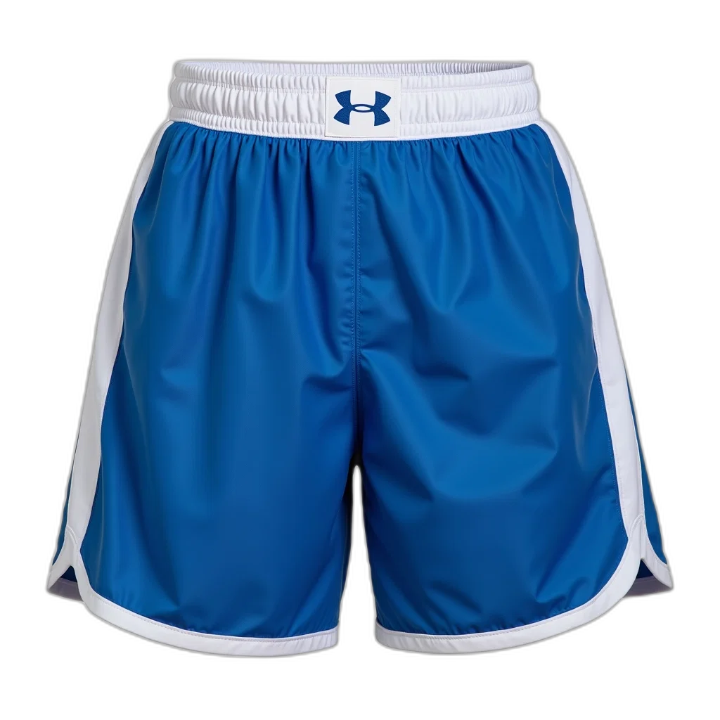 blue, pair, white, athletic, shorts, logo, waistband transparent PNG cut-out