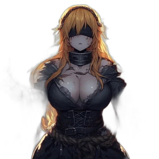 mask, dress, face, staff, fantasy art, concept art, anime, comic book art transparent PNG cut-out