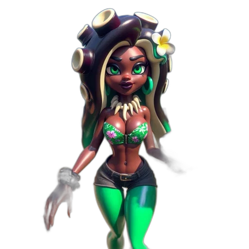 staff, concept art, 3d render, fantasy art, pixel art, green, animated, character transparent PNG cut-out