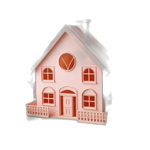 building, furniture, 3d render, photorealistic, concept art, paper, house, kit transparent PNG cut-out