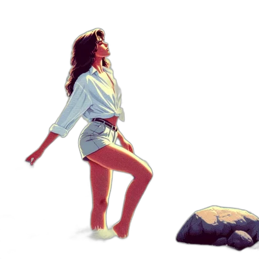 jacket, shoes, concept art, vaporwave, photorealistic, 3d render, outer space, fire transparent PNG cut-out