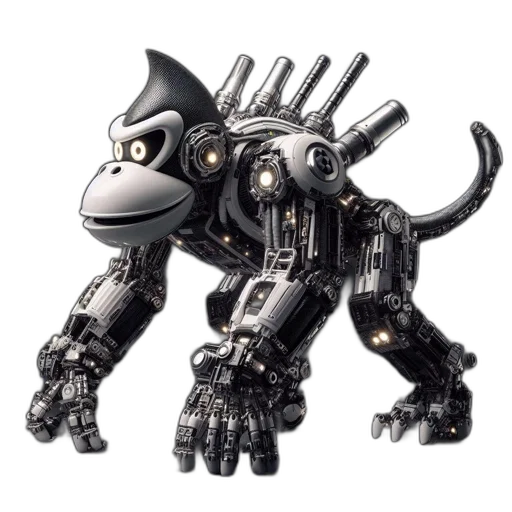 robot, animal, creature, weapon, concept art, 3d render, intricately, designed transparent PNG cut-out