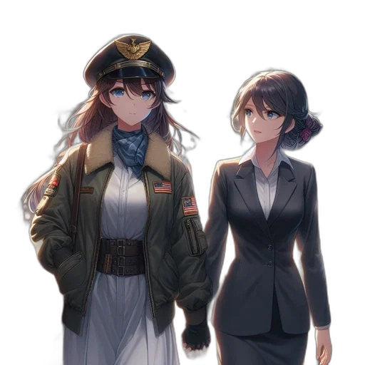 jacket, hat, staff, weapon, anime, concept art, cartoon, pixel art transparent PNG cut-out
