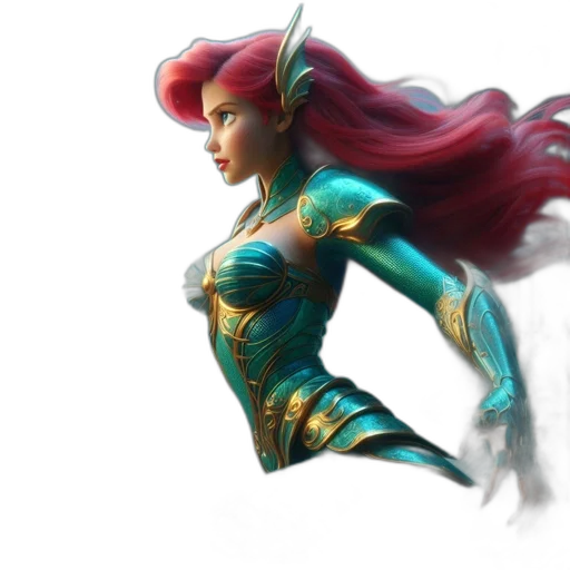 concept art, fantasy art, 3d render, comic book art, green, aqua-themed, scene, features transparent PNG cut-out