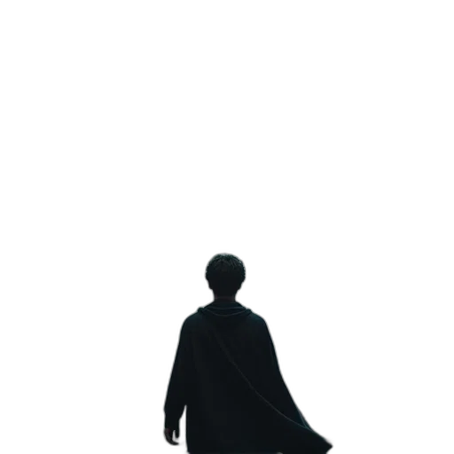 jacket, staff, umbrella, creature transparent PNG cut-out