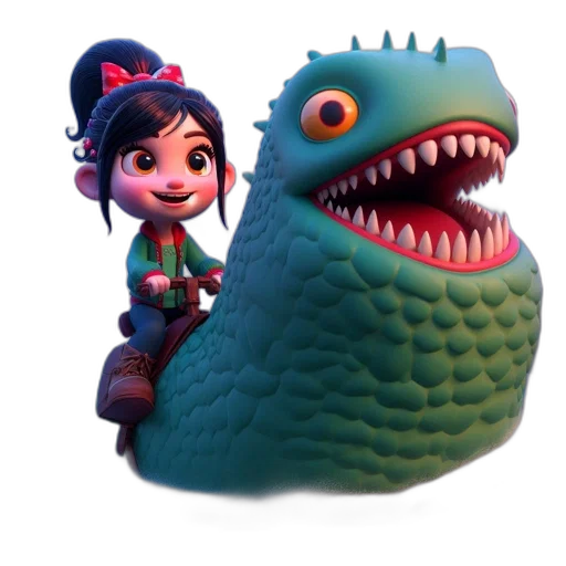 creature, dragon, concept art, 3d render, fantasy art, underwater, animated, girl transparent PNG cut-out